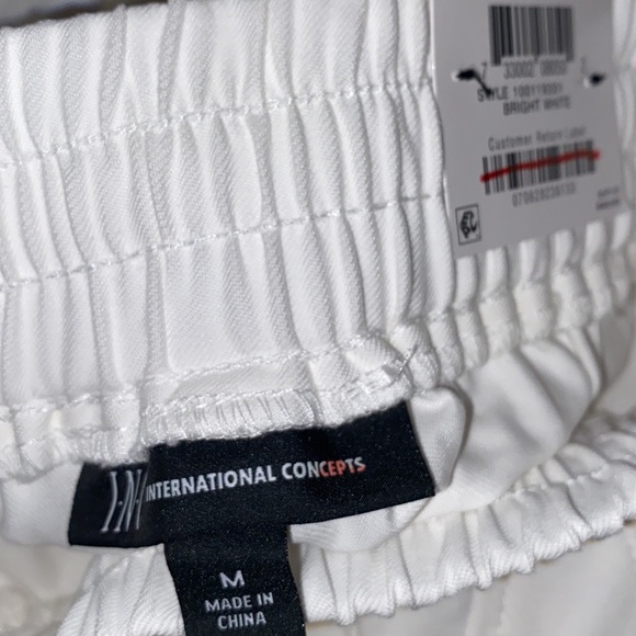 INC Womens Cargo High Rise Jogger Pants Ivory - Picture 7 of 8